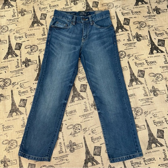 Lucky Brand NWT! Boy'S Blue Wash Adjustable Waist Classic Straight Jeans Size 8 - Picture 3 of 14